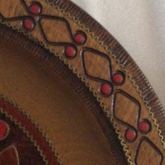 Vintage Spoldzielnia Rzemieslnicza Carved Wood Folk Art Plate - Picture 5 of 6